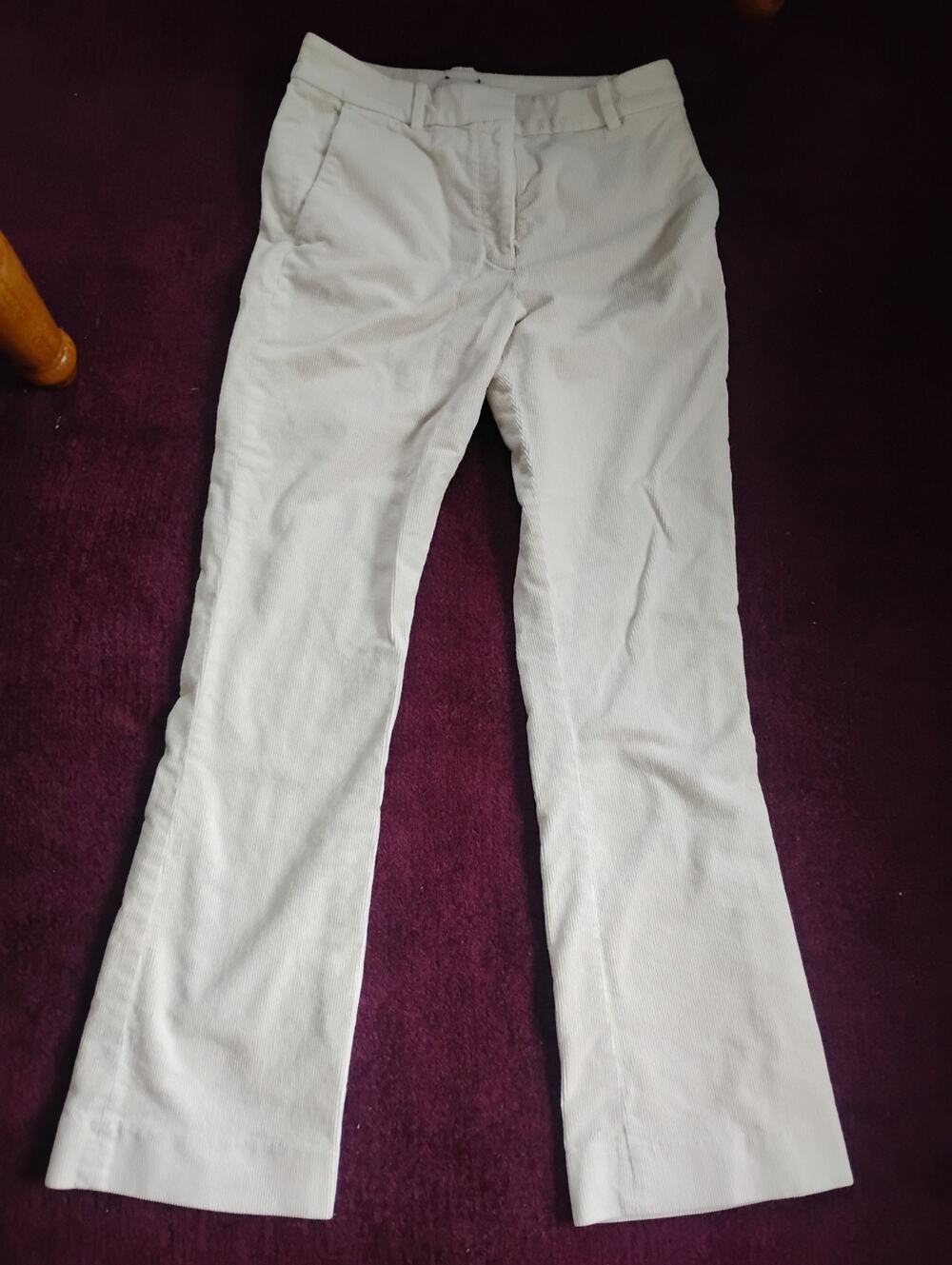 Women's White Club Monaco Corduroy Pants Size 4